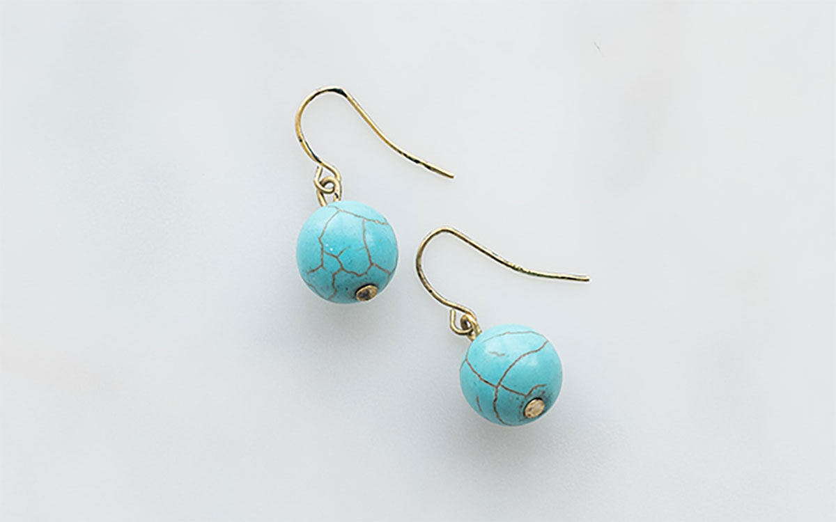 blue earrings